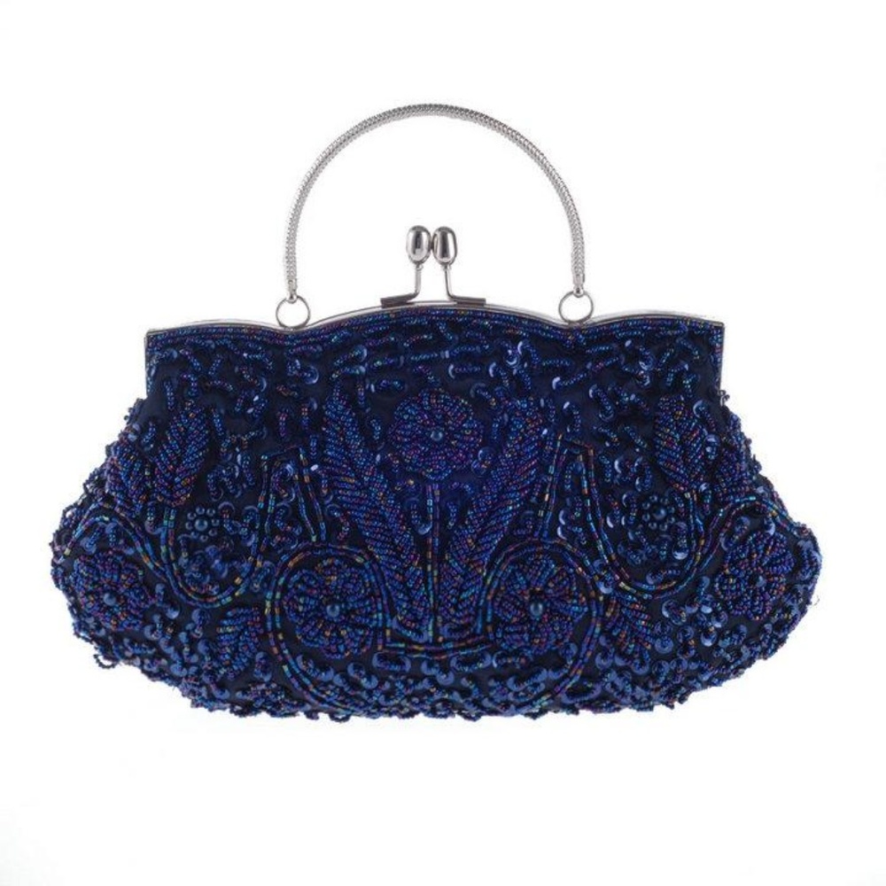 Royal Blue Sequin Evening Purse